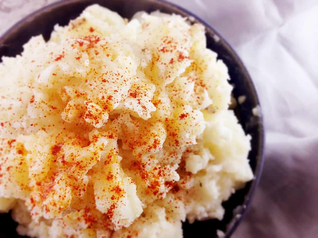 Aleppo Potatoes mashed with paprika.
