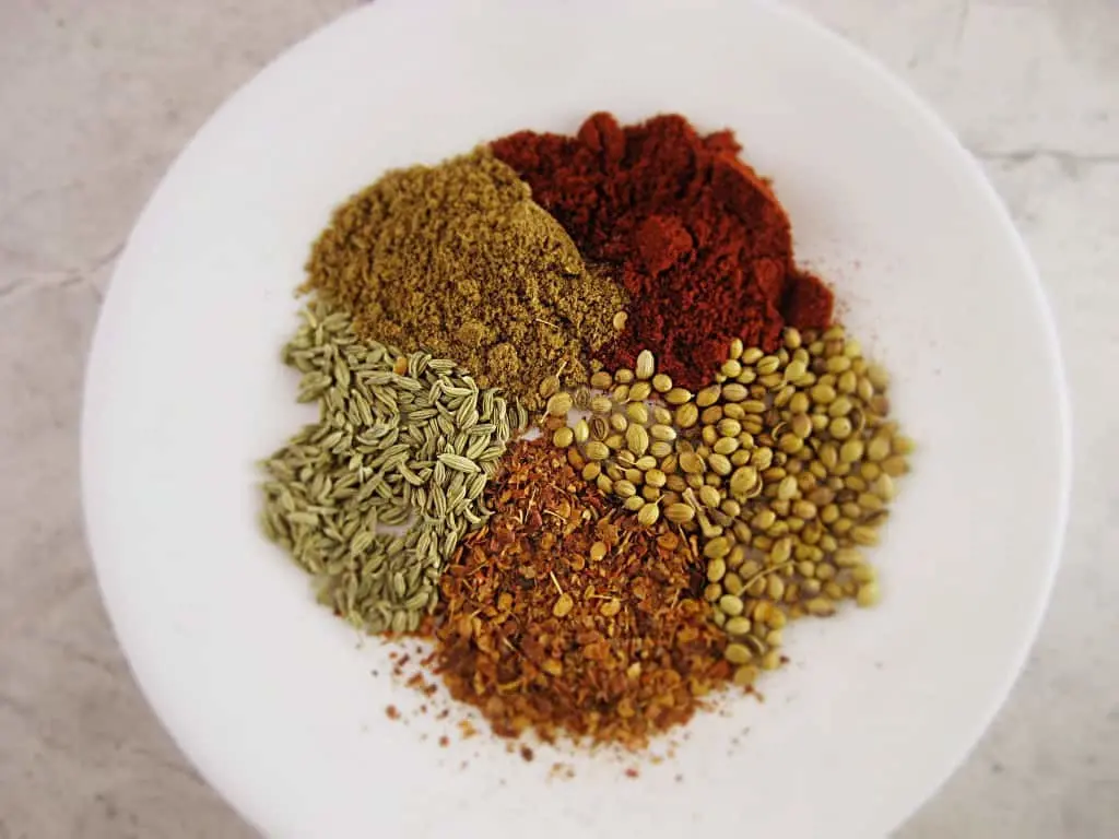 Harissa Spices on a plate.