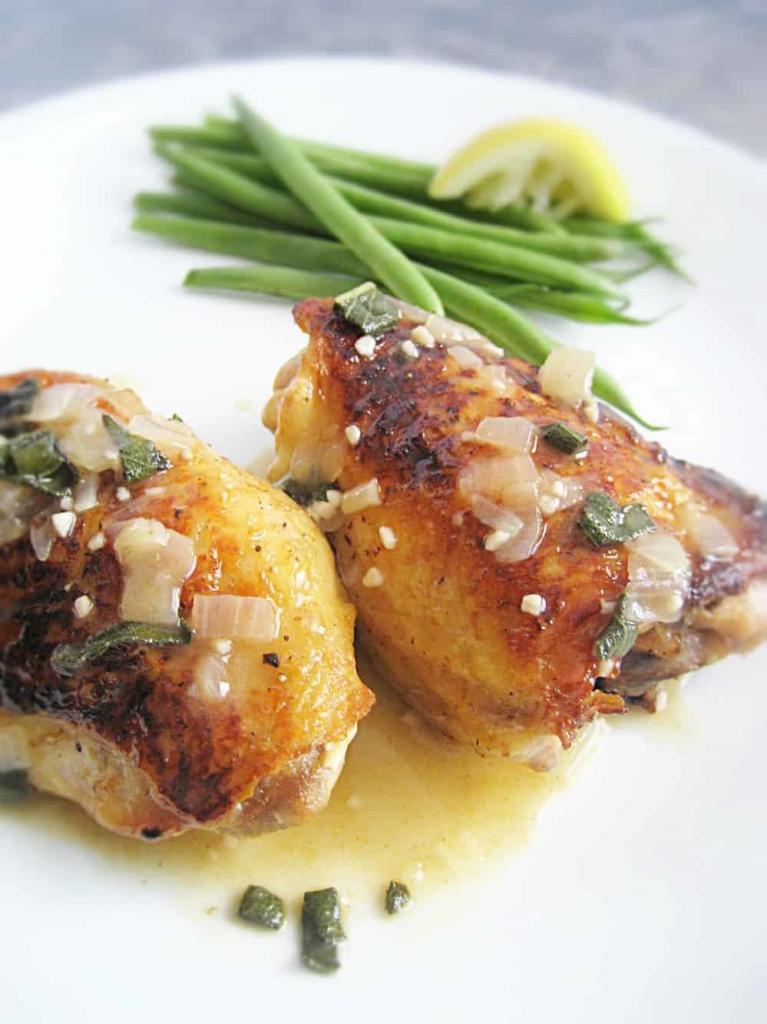 Easy Tuscan Chicken with Sage. No more dry, tasteless chicken.