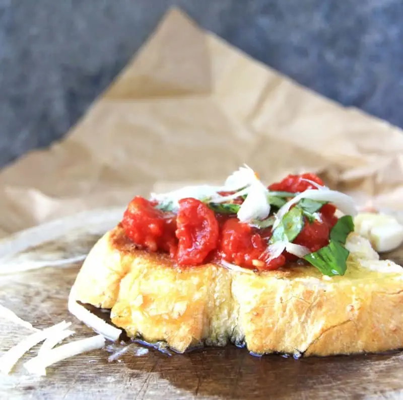 Simple Bruschetta Recipe inspired by the amazing tomatoes in Italy and my trip to Florence.
