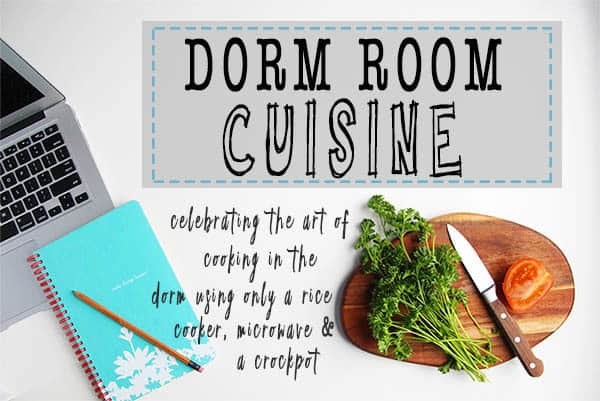 A cookbook for college students living in the dorm. Learn to cooking using only a rice cooker, crockpot and microwave. | FusionCraftiness.com
