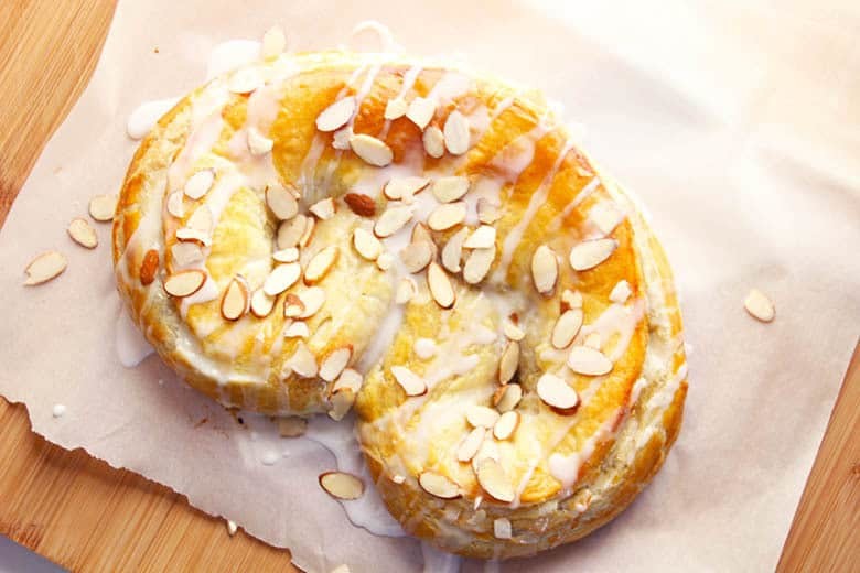 Everyday Apricot & Almond Kringle. An easy Kringle in under an hour. Apricots, almonds, brown sugar and cinnamon delivers a fantastic Danish Kringle. 