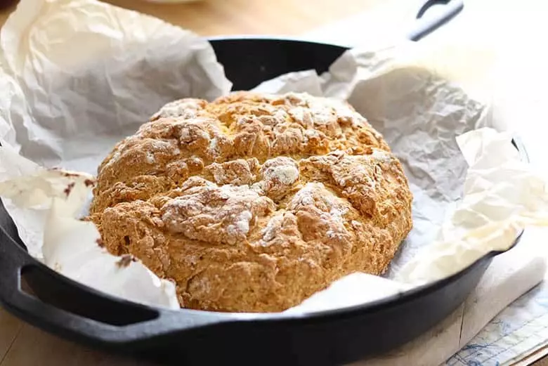 Easy Traditional Irish Soda Bread. A quick, authentic Irish Soda Bread recipe that makes a nice crust and is perfect for toasting. Try this with a hearty Irish Stew.