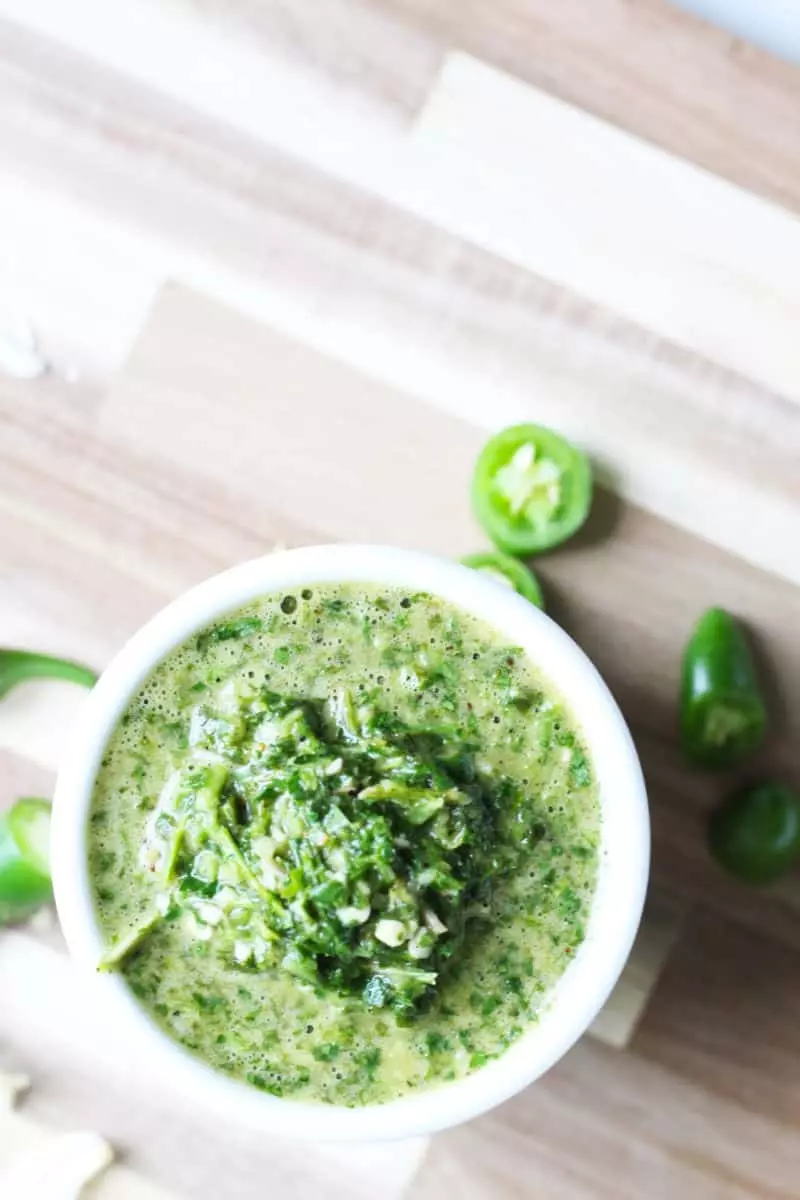 Fresh Traditional Easy Chimichurri. A fresh condiment from South America to use on veggies, steaks, fish and whatever!