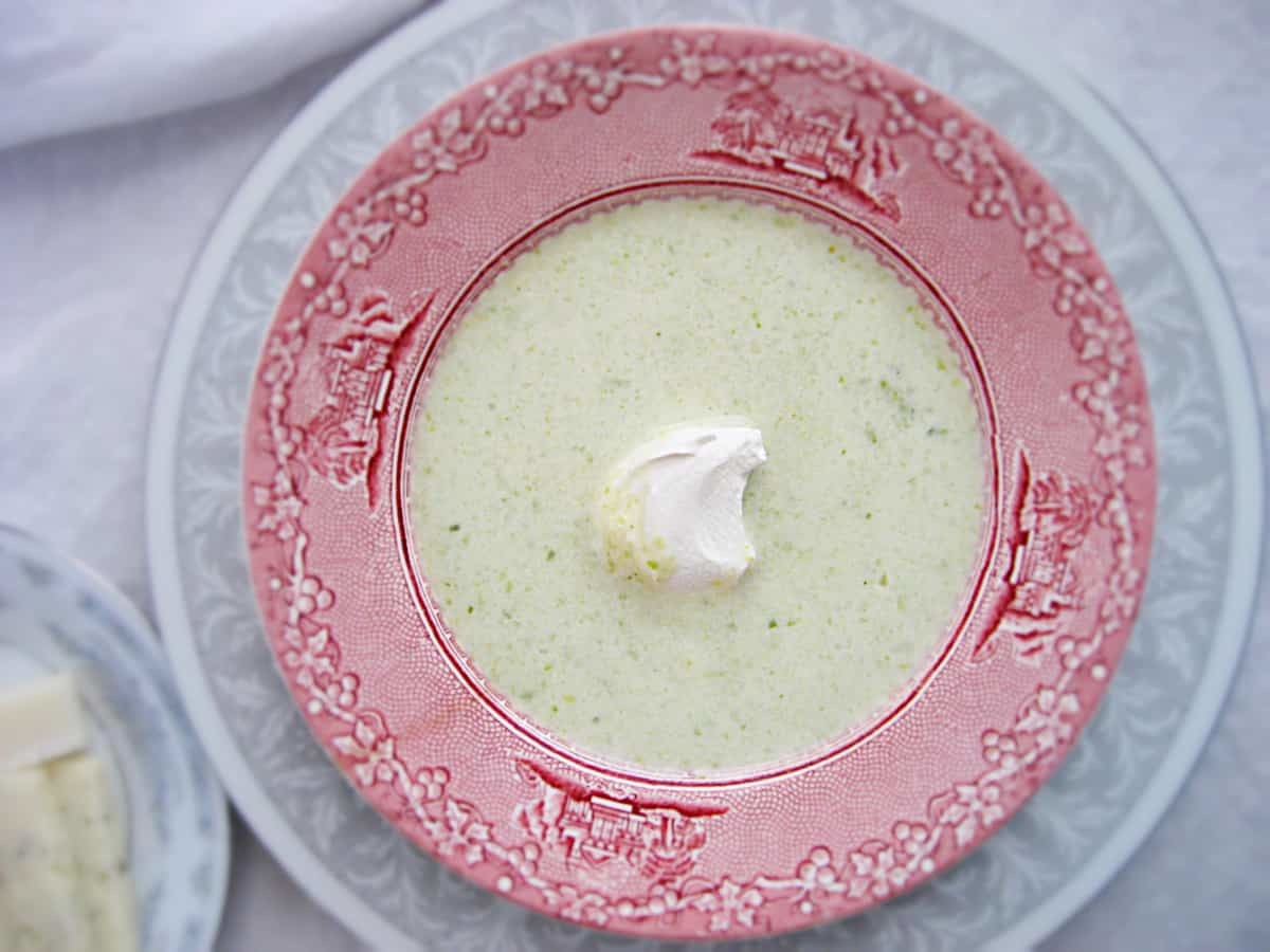 Prince Alberts' favorite soup, rich with cream , brussel sprouts and a bit of sherry.