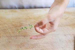 How to mince thyme and other fine herbs.