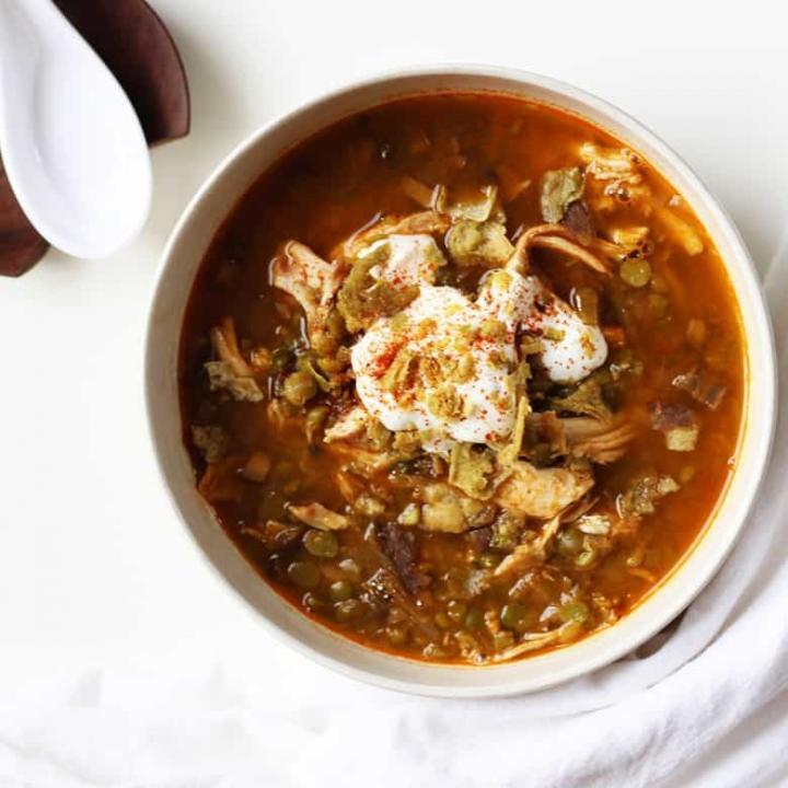 Turkey Soup with Split Peas and Smoked Paprika. A hearty soup perfect for when the temperatures dip. Celebrate soup season with a turkey and split pea soup seasoned with smoked paprika.
