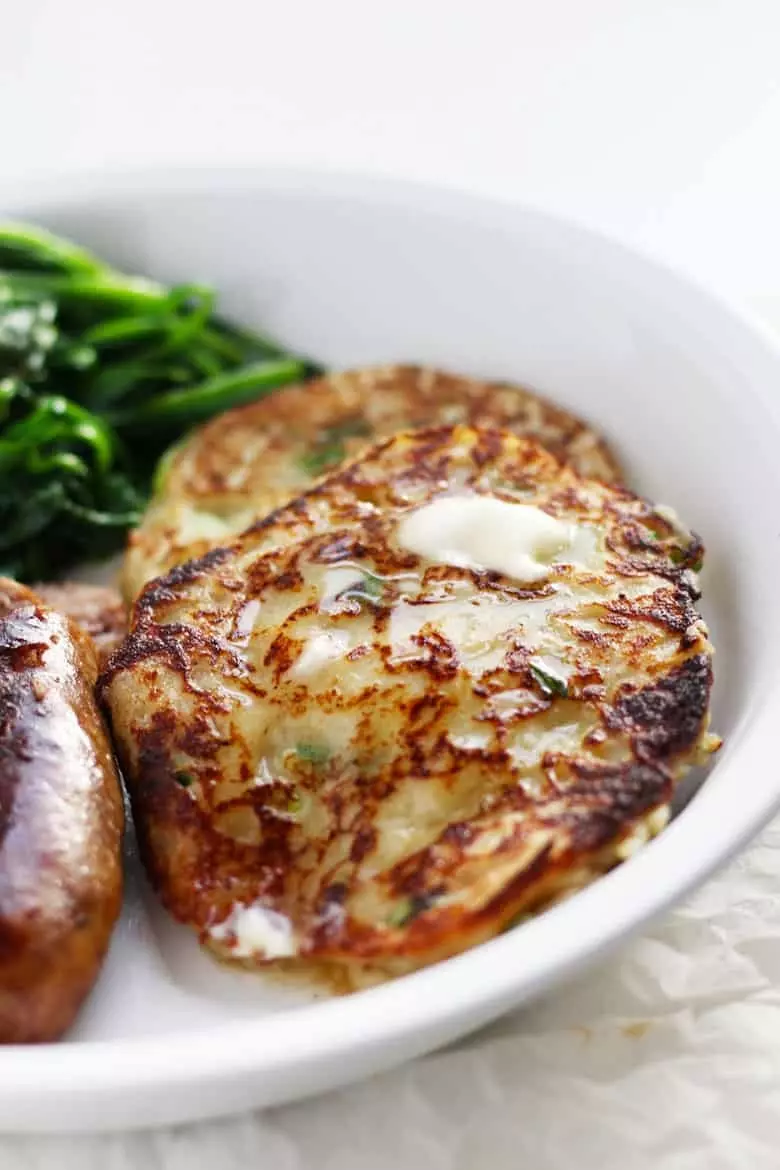 Authentic and traditional Irish Boxty, a tasty potato pancake from Ireland. Don't just make this recipe for St. Patricks Day, it's too good!