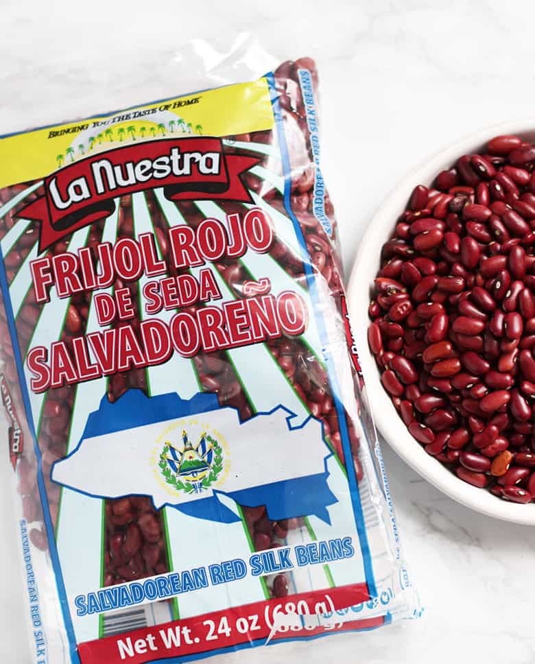 A bag of Salvadoran Red Beans.