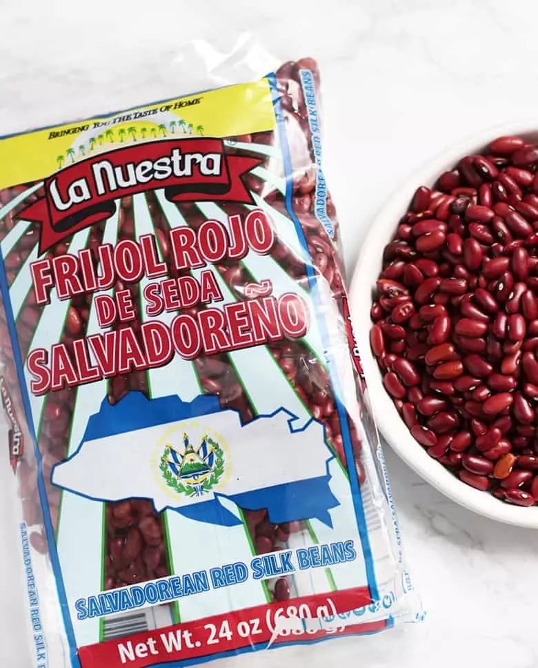 A bag of Salvadoran Red Beans.