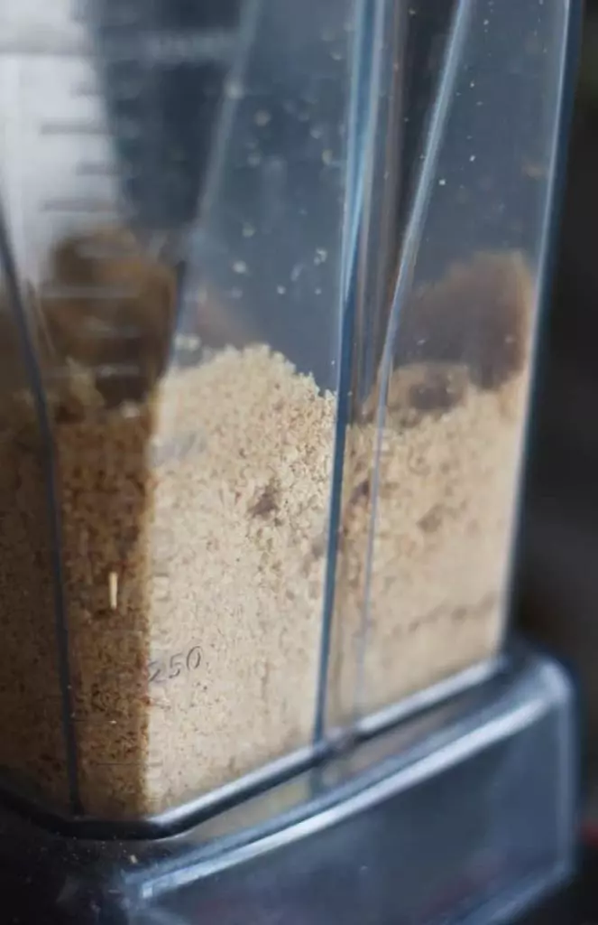 Sesame seeds in a blender.