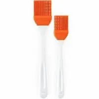 M KITCHEN WORLD Silicone Basting - BBQ, Pastry, and Oil Brush (Orange), Turkey Baster, Barbecue Utensil - use for Grilling & Marinating - Desserts Baking, Set of 2 with 2 Recipe Electronic Books