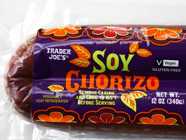 A package of Trader Joe's Soy Chorizo.