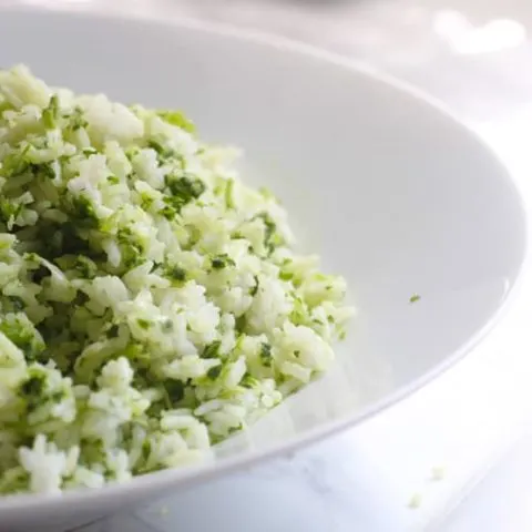 Cilantro Lime Rice in a bowl.
